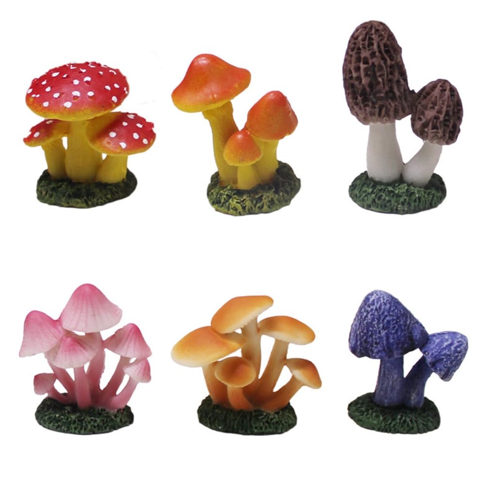 Amazon.co.jp: xbiez (xbiez) 樹脂マッシュルーム彫刻 6個セット